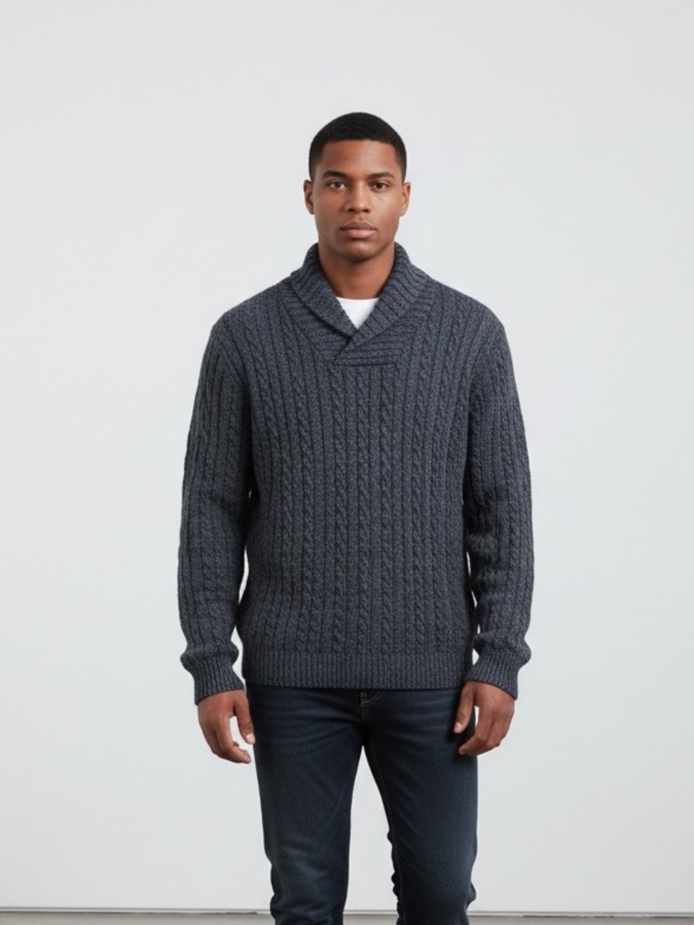 Marc Anthony Men's Knit Pullover Sweater - Green/Gray